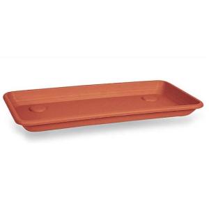 Sottofioriera rettangolare Anthea 95cm x 40 cm profondità 5 cm colore terracotta codice 4157208