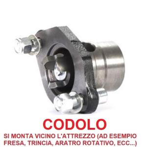Codolo attacco rapido per attrezzi con attacco a 3 denti Cod. 92290826 - solo il codolo - serve per collegarlo ad un accessorio BCS - Ferrrari - Pasquali in modo da collegarlo al motocoltivatore  - trattore 