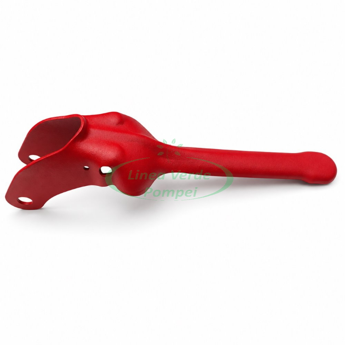 Leva industriale rossa su fondo bianco