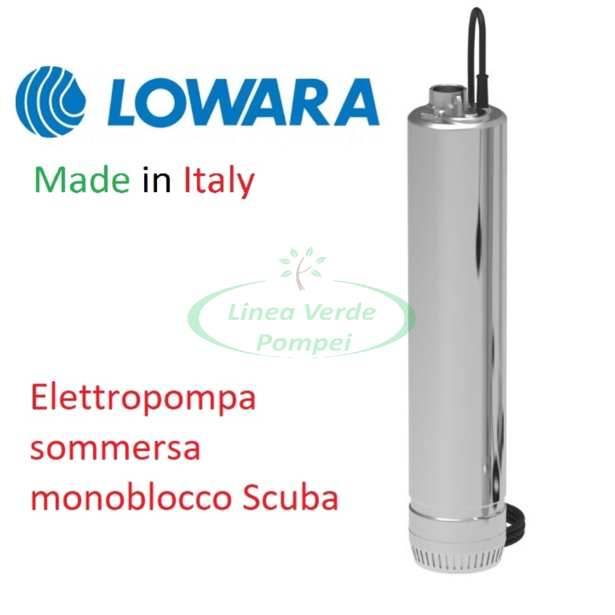 KOTARBAU Pompa Sommersa LIFT 35 Automatica 230V – 800W, 6000 L/h, In Acciaio Inox Per Pozzi E Irrigazione