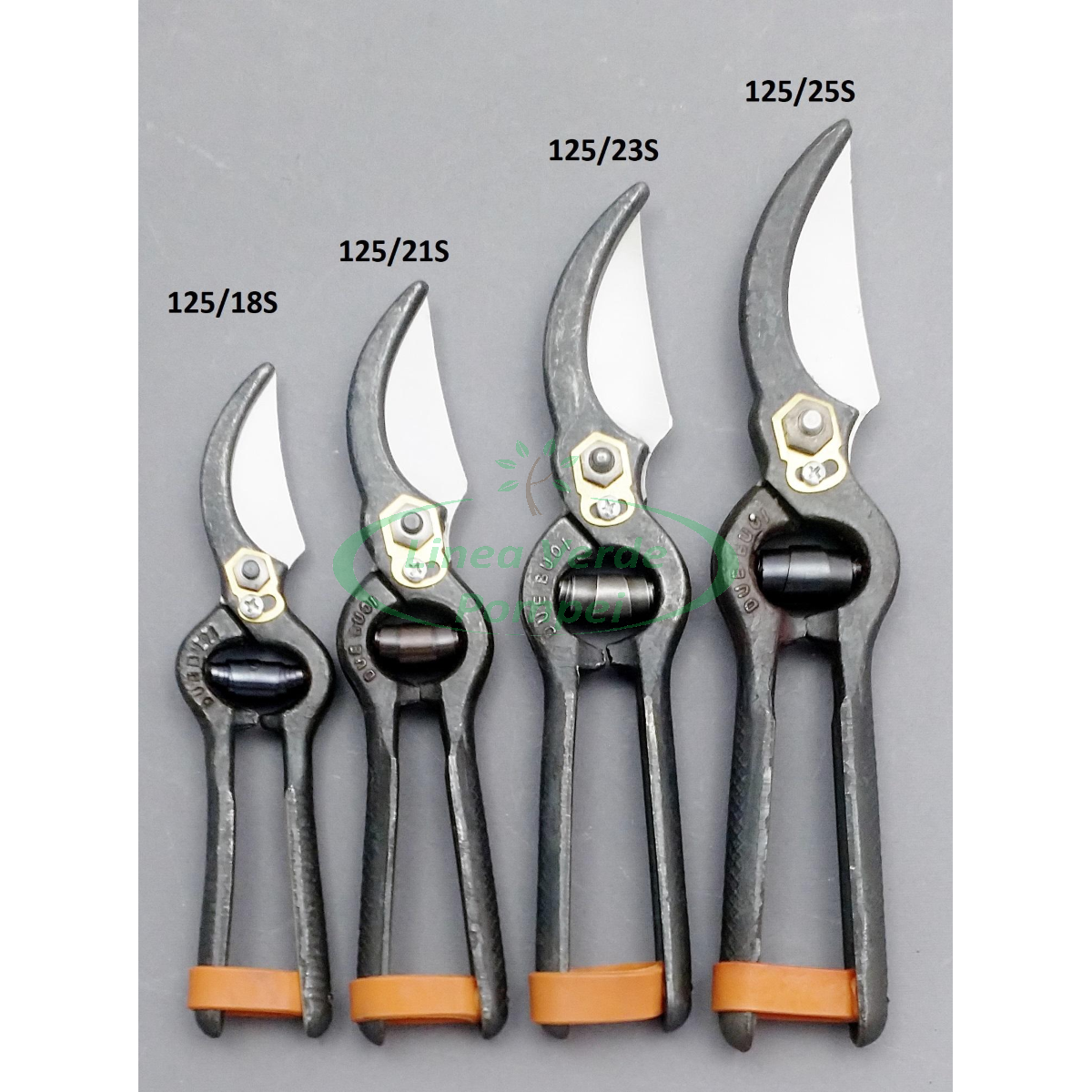 Forbici Da Pota Due Buoi Mod. 127S - Forgiate In Acciaio Al Carbonio, Lunghezza 23 Cm, Con Chiusura A Crocetta, Ideali Per Giardinaggio E Potatura