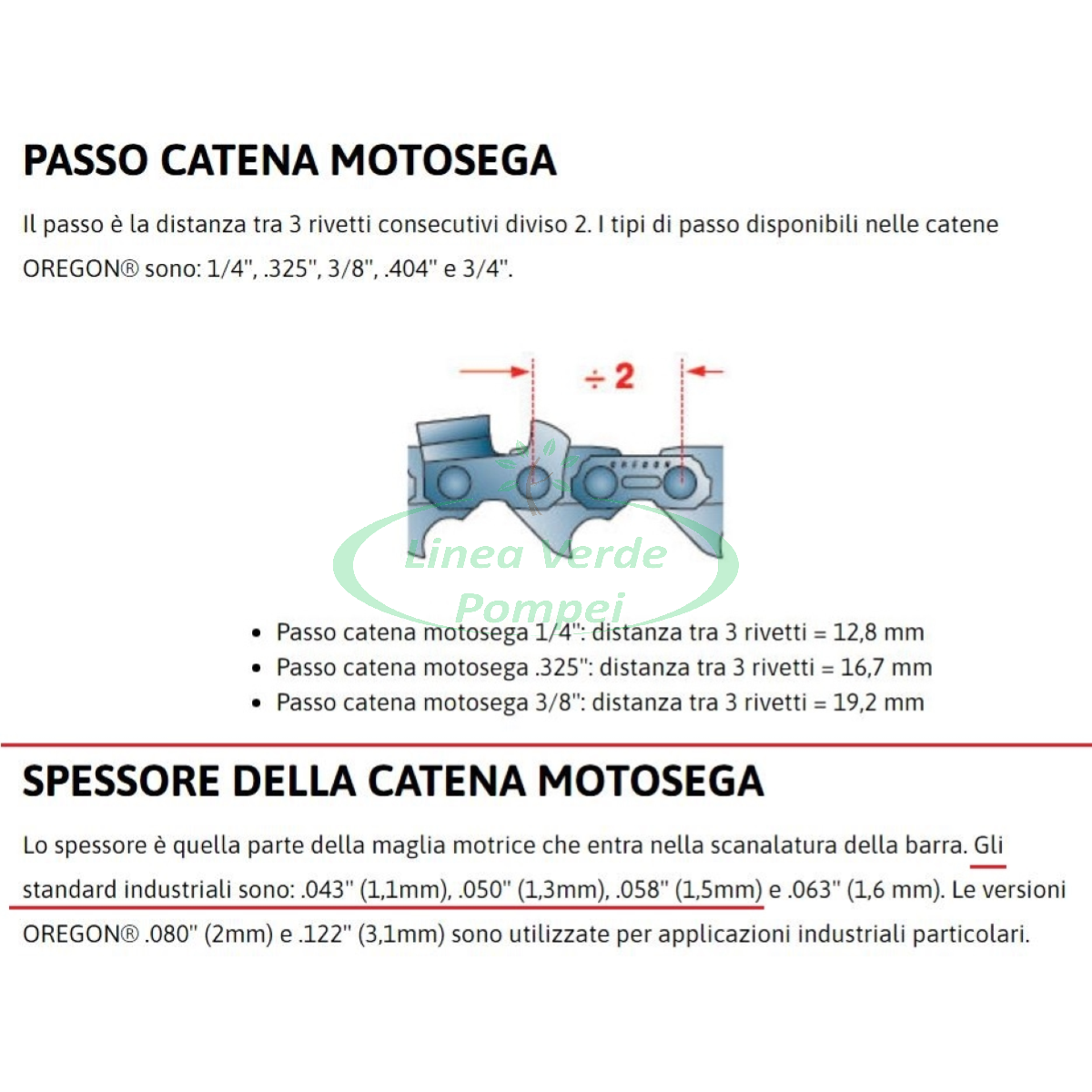 Linea Verde Pompei  Prodotto: 7316 - Catena di ricambio per